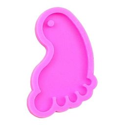 Petit pied brillant bricolage porte-clés moule breloques moule résine élection bijoux xy 652F