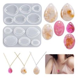 Moule en résine pour pendentif boucles d'oreilles porte-clés ovale goutte d'eau en époxy pour