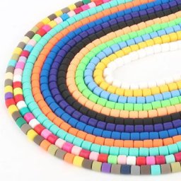 Perles en argile polymère pour la fabrication de bijoux 60 pièces/lot baril coloré 6x6mm