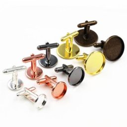10 pièces/lot 10mm 12mm 14mm 16mm 18mm 20mm 6 couleurs plaqué cuivre bouton de manchette Base