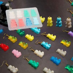 Moule en Silicone sucre ours mignon 1 pièce résine cristal époxy moule de bijoux pendentif