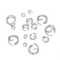 200 pièces d'anneaux ouverts en acier inoxydable 4mm 5mm 6mm 7mm 8mm connecteurs d'anneaux de