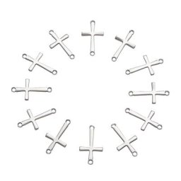 Dark ahall-Breloques en acier inoxydable 304 50 pièces connecteur croisé pour bricolage