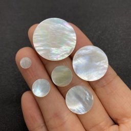 Pièces de Coquille Ronde Naturelle pour la Fabrication de Bijoux Boucles d'Oreilles en Vrac