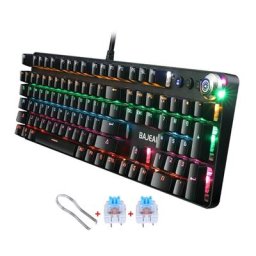 Clavier mécanique de jeu avec interrupteur vert 104 touches rétro-éclairage pour bureau