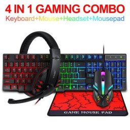 Clavier de jeu LED 104 prédire rétro4.2 RVB souris filaire USB accessoires informatiques