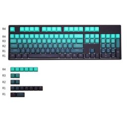 Capuchons de touches avec dégradé Cyan profil OEM rétro-éclairage impression latérale/supérieure