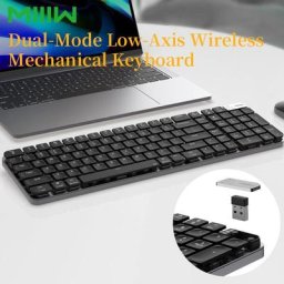 MIprospects-Clavier mécanique sans fil ultra-fin Bluetooth Pro 2.4GHz clavier de bureau et de