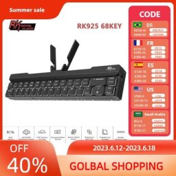 Royal Kludge RK925 Mini clavier mécanique pliable Portable sans fil Bluetooth claviers de joueur