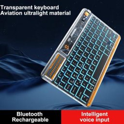 Clavier Bluetooth multifonction avec affichage de puissance entrée vocale Rechargeable