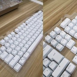 Capuchons de touches pour clavier mécanique 104 touches ABS rétro-éclairage russe Transparent
