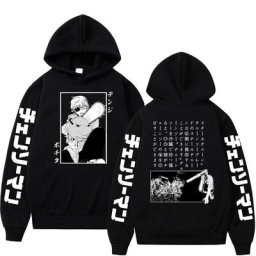 Sweat à capuche à manches longues pour homme Streetwear décontracté surdimensionné avec dessin