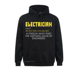 Chemise d'électricien à manches longues pour adultes t-shirt de définition d'électricien sweats à