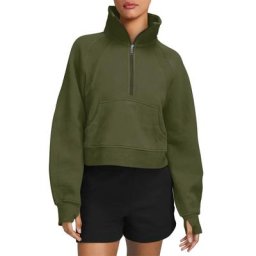 CHlearSTYLE-Sweats à capuche zippés pour femmes pulls à col doublé sourire vêtements d'extérieur à
