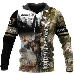 Moose Hunting Camo 3D Print Hoodies hommes/femmes Harajuku mode sweat à capuche automne sweat à