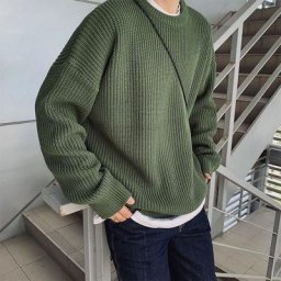 Pull en laine coupe couvertes pour hommes sweat-shirt d'automne streetwear coréen pulls pour