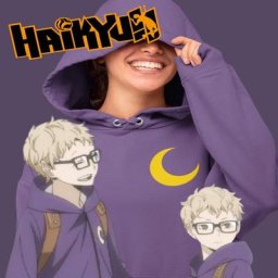 Sweat à capuche unisexe Haikyuu Tsukishima pour hommes logo Kei Moon club de volley-ball KarasLOT