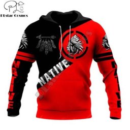 Sweat-shirt à capuche pour homme imprimé Totem indien indien Streetwear Harajuku veste