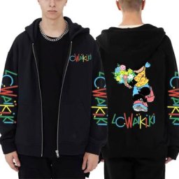 Lc Waikiki-Sweat à Capuche Singe avec Fleurs pour Homme et Femme Streetwear Anime Graphique