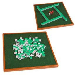 Mini boîte de mahjong Portable 144 jeu traditionnel de voyage Table de mahjong pliable