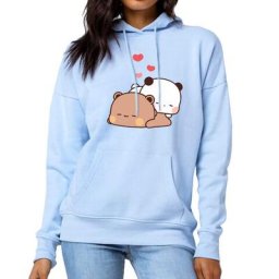 Sweat à capuche imprimé Panda Bear Bubu Dudu pour femme vêtement de sommeil mignon ample avec