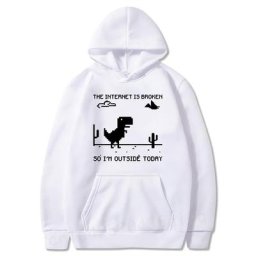 Sweat à capuche à manches longues pour hommes The Internet Is Broken Page Web Sweat à capuche