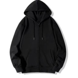 Sweats à capuche zippés surdimensionnés pour hommes Streetwear Hip Hop Vestes zippées pour hommes
