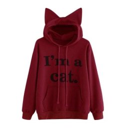 Sweat-shirt à capuche pour femmes à manches longues col rond décontracté à la mode