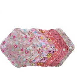 Serviettes Hygiéniques Réutilisables et Lavables en Coton pour Femme Doublure de Culotte Doublure