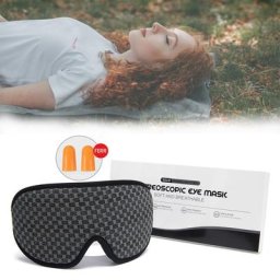 Masque de sommeil en mousse à mémoire de forme 3D patchs pour les yeux doux confortable premium