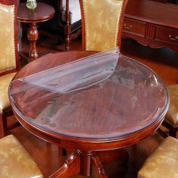 Nappe ronde imperméable en PVC imperméable à l'huile couverture de Table en tissu doux verre