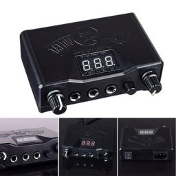 Alimentation électrique pour Machine à tatouer Double affichage numérique noir à 3 LED pour