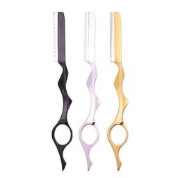 Coupe de cheveux Fine amincissement coupe rasoir coloré placage Salon tranchant barbier lame de