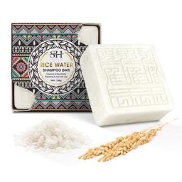 Barre de shampoing à l'eau de riz essence d'eau de riz fermenté ingrédients naturels pour la