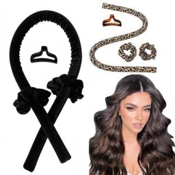 Rouleaux de cheveux de ruban de velours sans chaleur pour femmes et filles bandeau de sauna