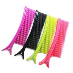 Pince à cheveux en plastique avec peigne pince à dents embaupermanente outils de coiffure dans