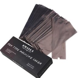 EMALLA-Sac de tatouage portable noir poulet 200 pièces/boîte manches de couverture pour machine à