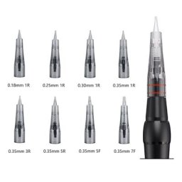 Cartouches d'aiguilles jetables stérilisées 1R/3R/5R/5F pour Machine à tatouer maquillage