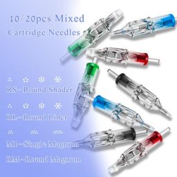 10/20PCS CINRA Mixte Cartouche D'aiguille De Tatouage RL RS M1 RM Jetable Aiguille de Tatouage
