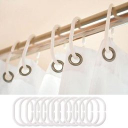 Cintre en forme de C pour rideau de douche 12 pièces blanc 67jb