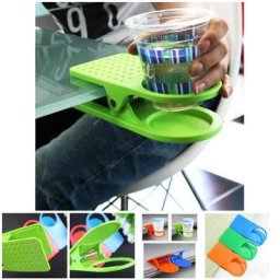 Porte-gobelet portable créatif pince pour bureau table bureau tasse à café support à clics