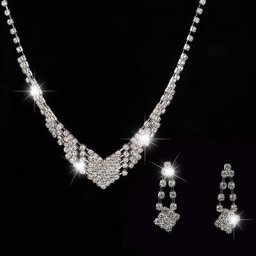 Ensemble de bijoux en argent pour femme pendentif en cristal autrichien collier et boucle