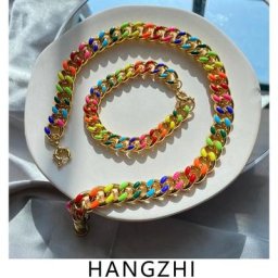 HANGZBottles-Collier ras du cou en métal et cuivre pour femmes et filles bijoux en forme de