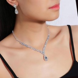 Ensemble de bijoux de style coréen léger pour dames collier de patients boucles d'oreilles