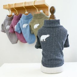 Chemise à col roulé pour animaux de compagnie pull chaud chemises pour chiots vêtements pour
