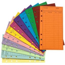 Feuilles de budget colorées pour système projecteur enveloppes de trésorerie 6.5x3.4 po 12 pièces