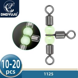 Chrdyuju-Connecteur de perles Shoous 10 ou 20X Pêche Cross Line Rolling Cushion avec perles