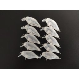 Leurre de pêche non peint corps dur manivelle minicrank wobJeff appâts artificiels 45mm 3.5g