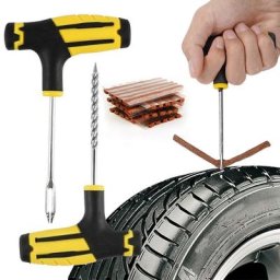 Kit d'Outils de Réparation pour Voiture avec Bandes en Caoutchouc Accessoires pour Camion Moto