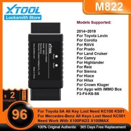 XTOOL – adaptateur M822 pour Toyota 8A clé perdue programmation nécessaire fonctionne avec le
